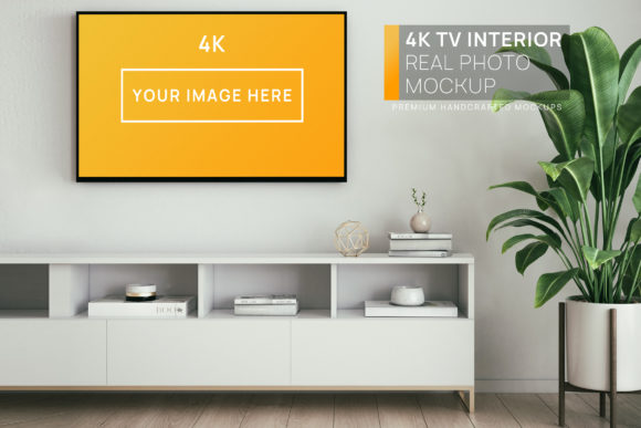 Download 4K TV Minimalistic Interior Mockup - Minimal Collection