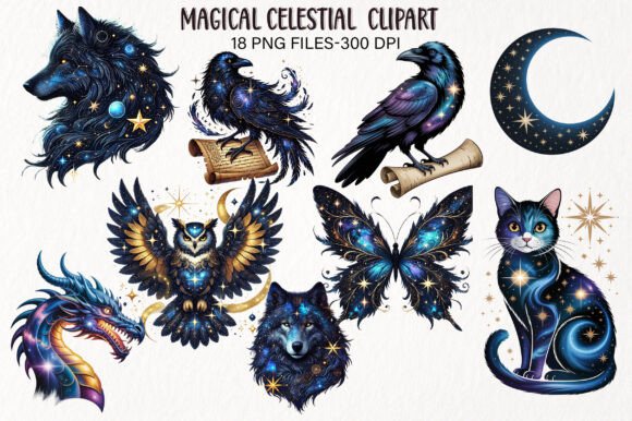 Download Magical Celestial PNG Clipart Bundle - Png clipart bundle Collection